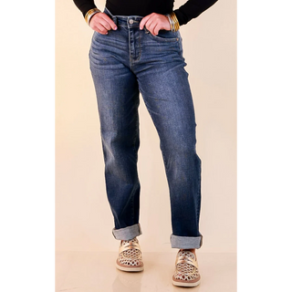 JUDY BLUE: Mid Rise Billie Indigo Boyfriend