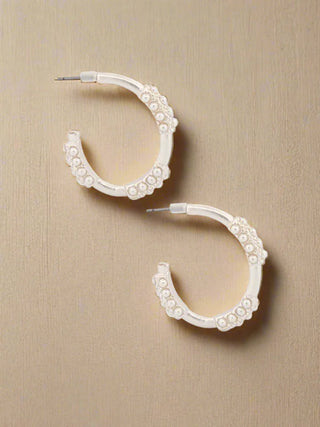 Recent Discovery Pearl Cluster Hoop Earring