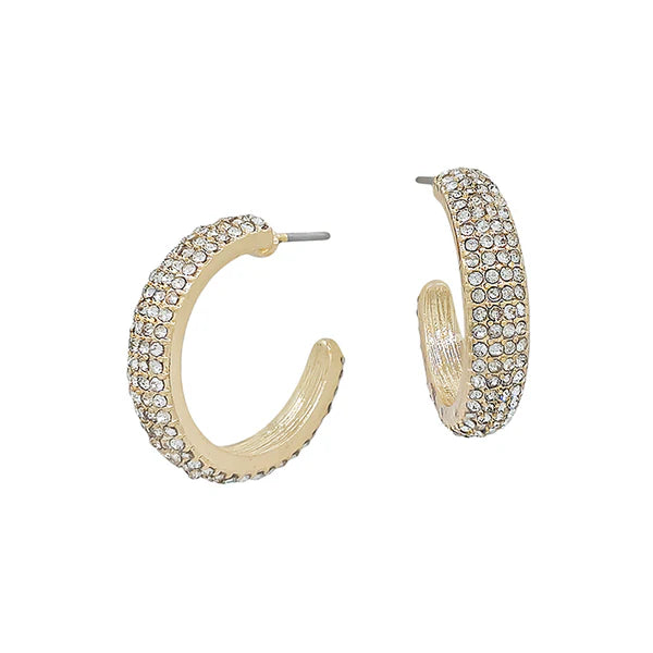 Pure Perfection Pave Hoop Earrings