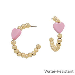 Me And You Heart Bead Earring