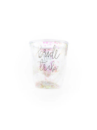 Bride Tribe Glitter Stemless Wine Tumbler