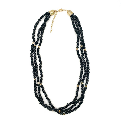 Sachi Chromatic Hues Short Multi-Strand Necklace