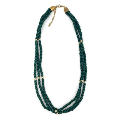Sachi Chromatic Hues Short Multi-Strand Necklace