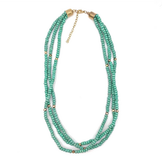 Sachi Chromatic Hues Short Multi-Strand Necklace