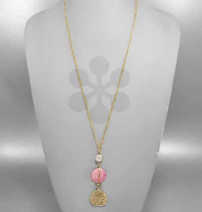 Stone Coral Long Necklace