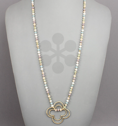 Quatrefoil and Beaded Necklace