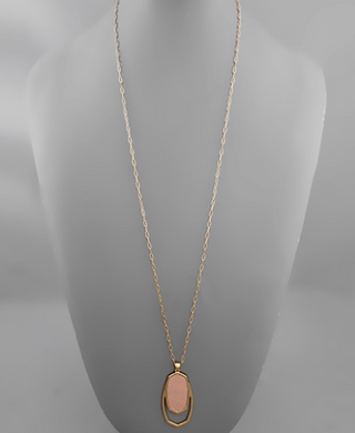 Hexagon Long Necklace