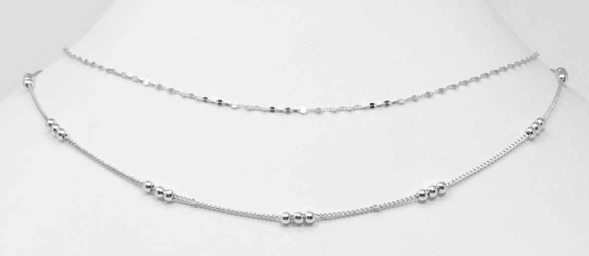 Triple Bead Layered Necklace