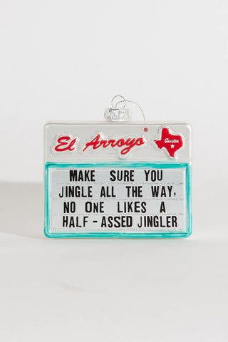 LOL Mercury Glass Sign Ornaments