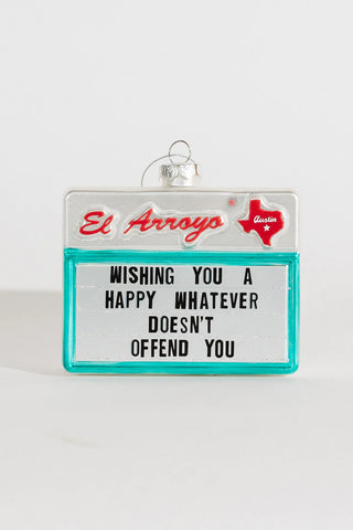 LOL Mercury Glass Sign Ornaments