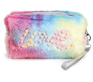 Soft Faux Fur Love Letter Pouch