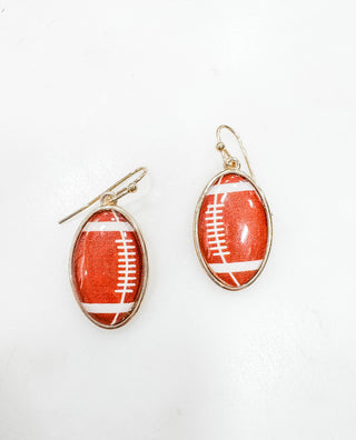 Watch The Clock Football Earrings