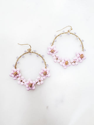 Passion and Petals Floral Hoop Earrings