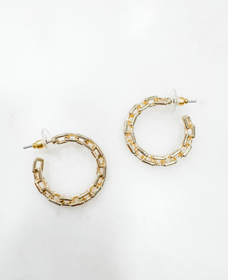 Seductive Chain Link Hoop Earrings