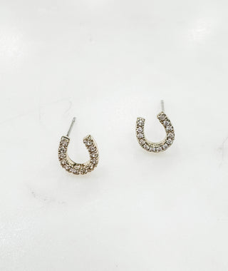 Equestrian Charm Rhinestone Earrings