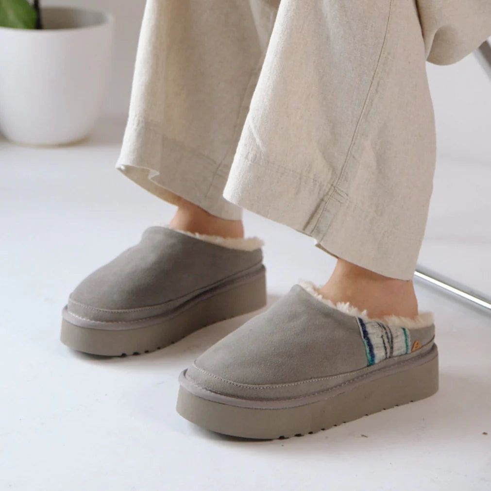 Jane Platform Slip On - Grey Multi