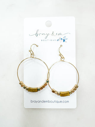 Stella Mae Bead Hoop Earrings