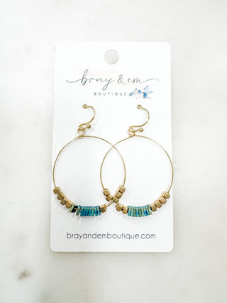 Stella Mae Bead Hoop Earrings