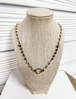 Linked Crystal Bead Necklace