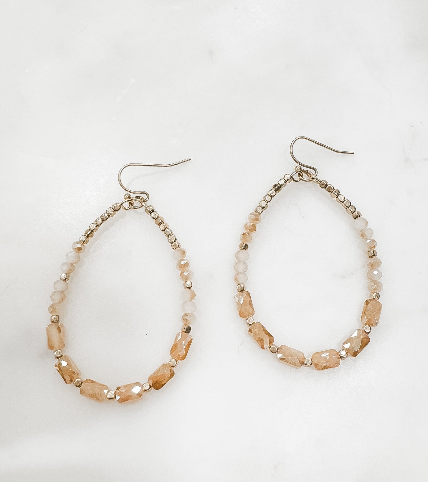 Dainty Life Crystal Beaded Teardrop Earrings