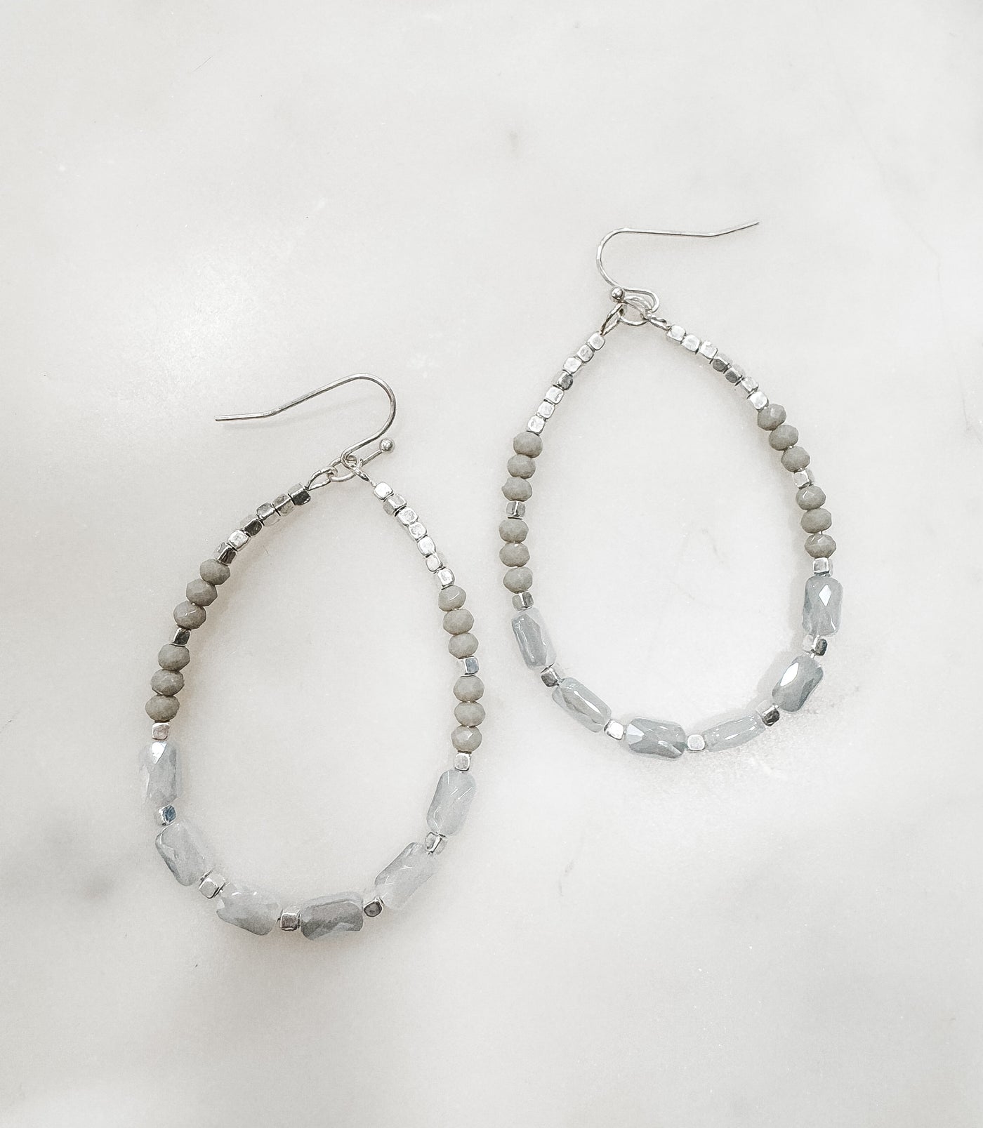 Dainty Life Crystal Beaded Teardrop Earrings