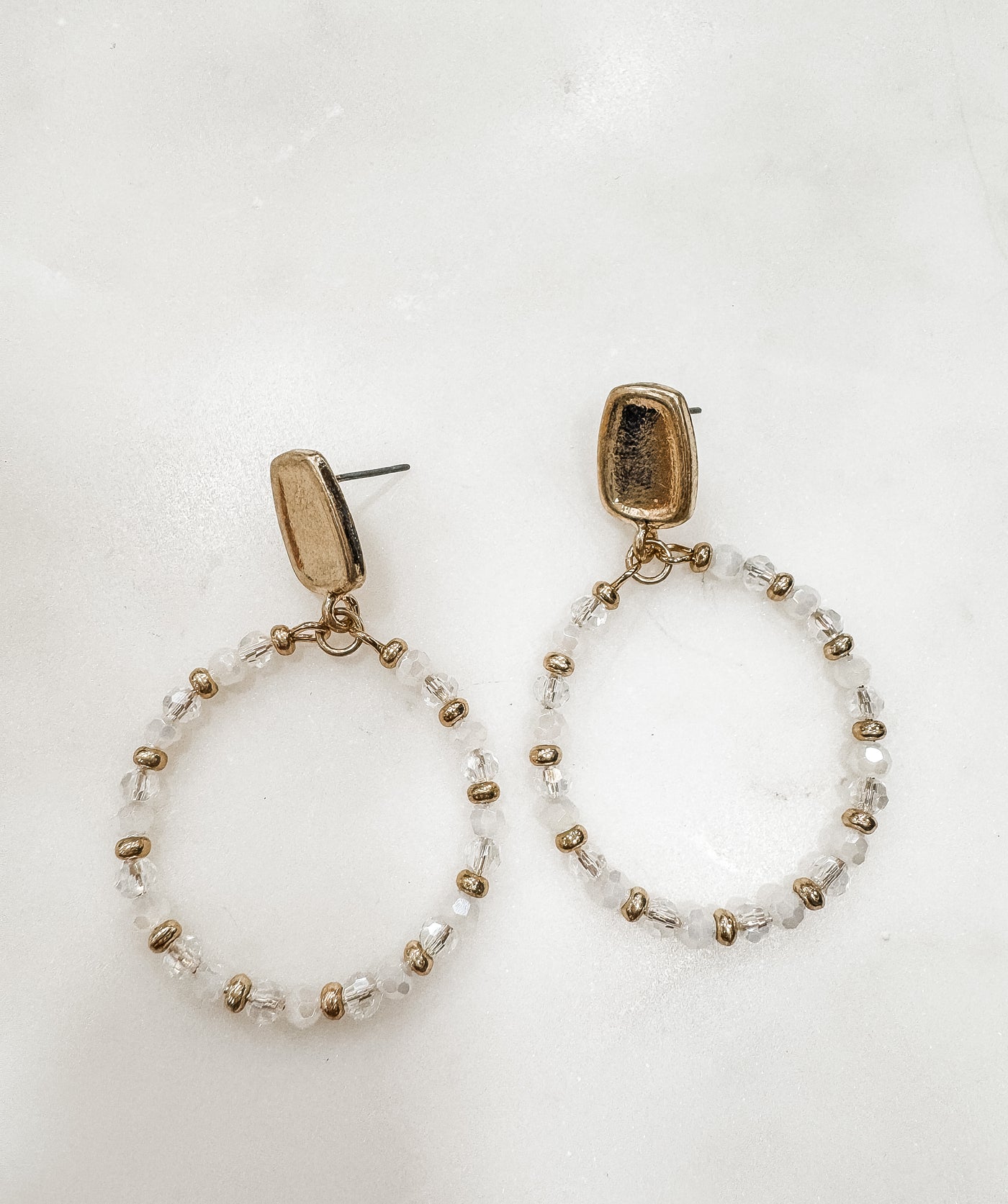 Mia Crystal Beaded Hoop Earrings