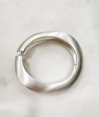 Wavey Hinged Asymmetrical Bangle