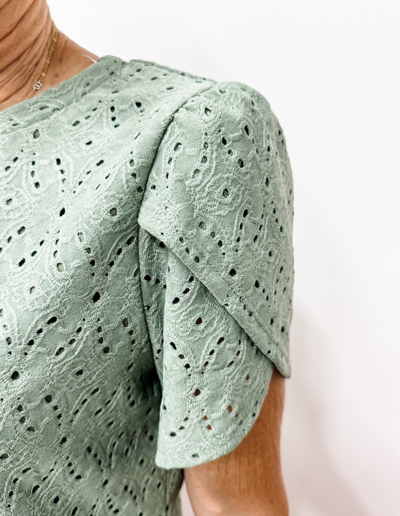 Just The Beginning Eyelet Top