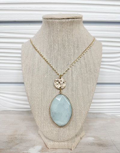 Feel Calm Layered Chain Pendant and Medallion Necklace