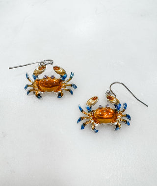 Love The Ocean Crab Hook Earrings