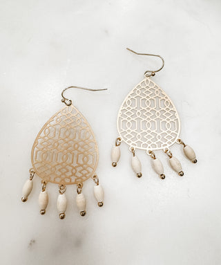 Radiant Moroccan Bead Teardrop Earrings