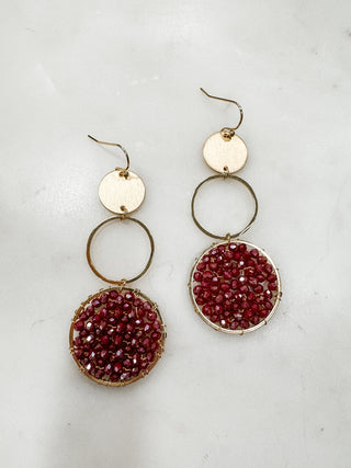 Forever and Ever Triple Circle Bead Earrings