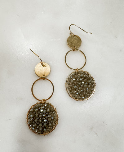 Forever and Ever Triple Circle Bead Earrings