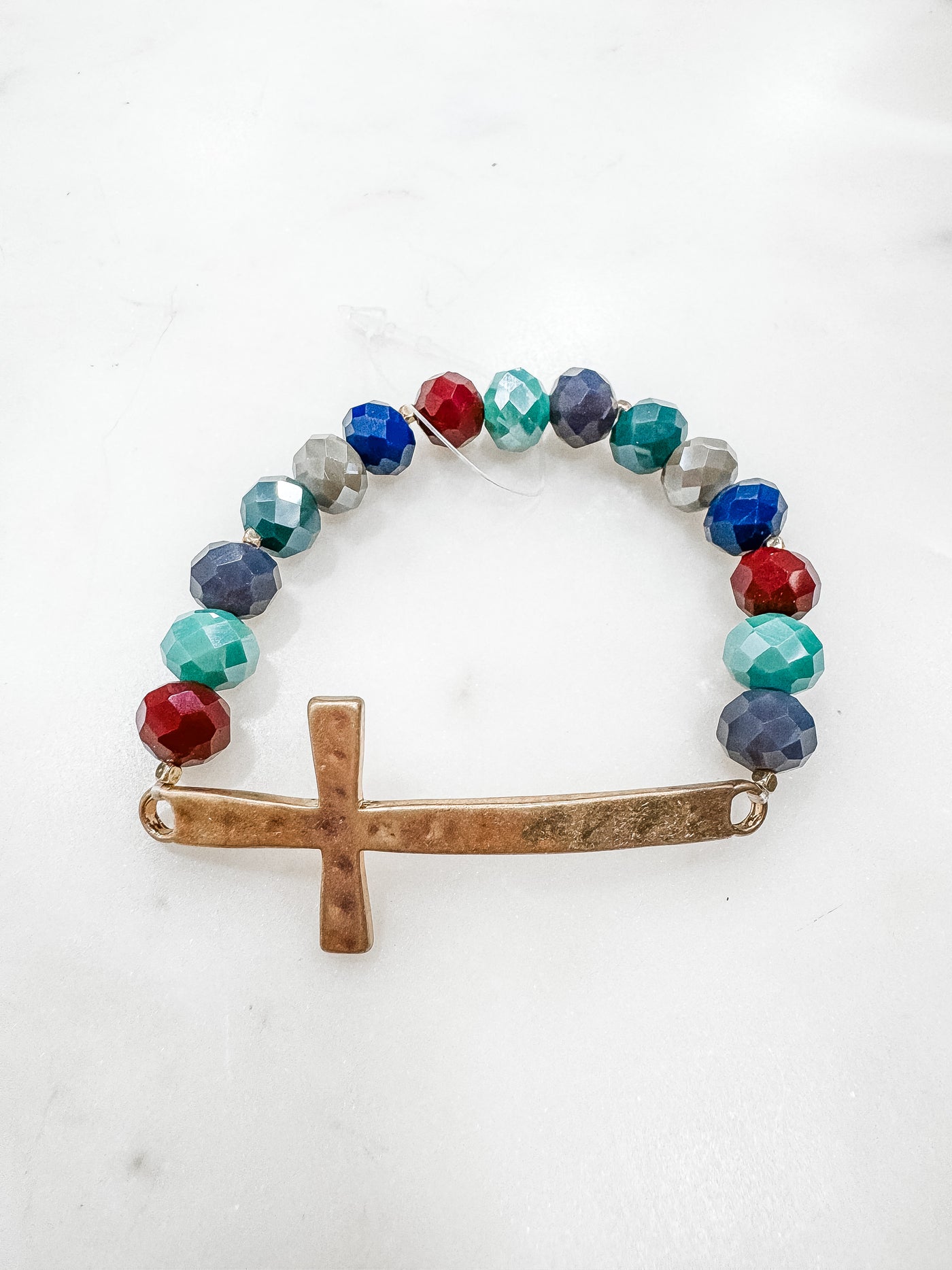 Symbol Of Faith Bead and Cross Bracelet