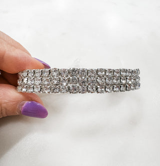 Dear Beautiful Rhinestone Stretch Bracelet