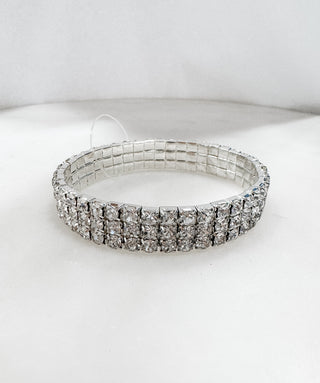 Dear Beautiful Rhinestone Stretch Bracelet