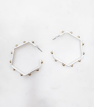 Immediate Yes Hexagon Earrings