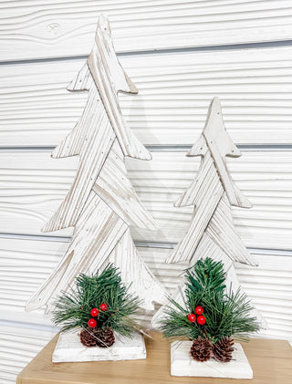 Frosted Timber Festive Wooden Trees