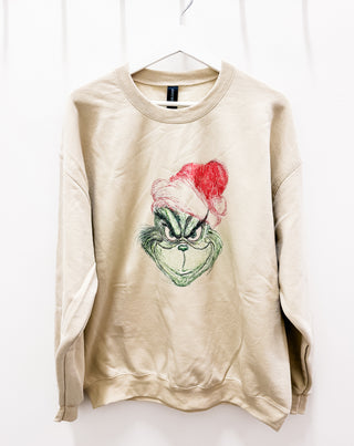 FINAL SALE: A Grinchy Holiday Mugshot Sweatshirt