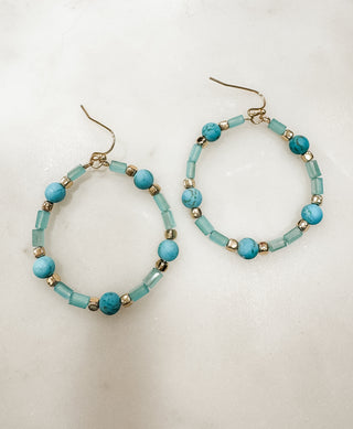 Alright With Me Bead Hoop Earring