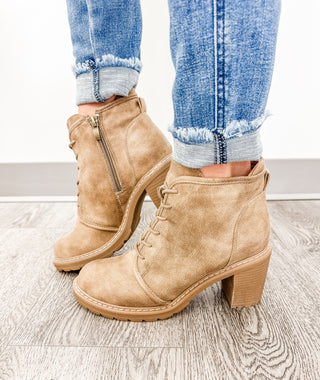Broomstick Lace Up Bootie