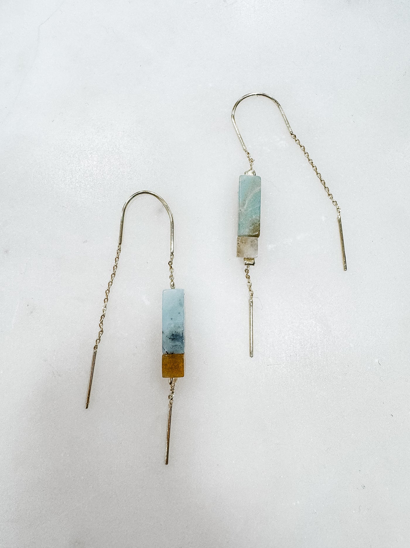 Rectangle Stone Earrings