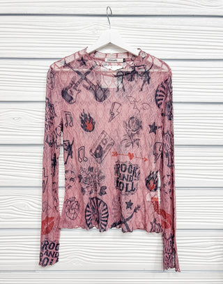 Vintage Desire Sheer Lattice Top