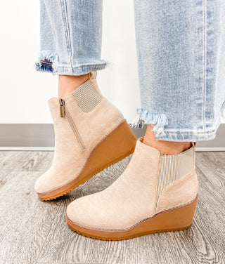 Apple Sauced Faux Suede Booties