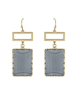 Rectangular Glass Earring