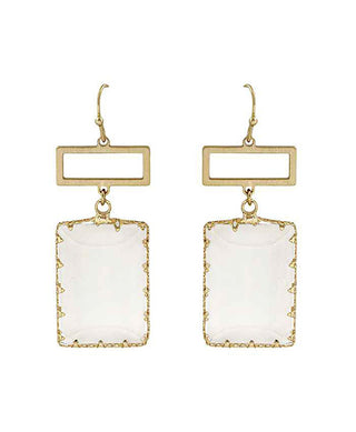 Rectangular Glass Earring