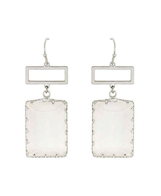 Rectangular Glass Earring