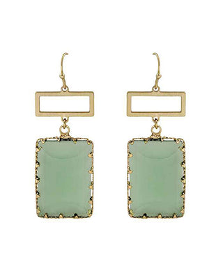 Rectangular Glass Earring