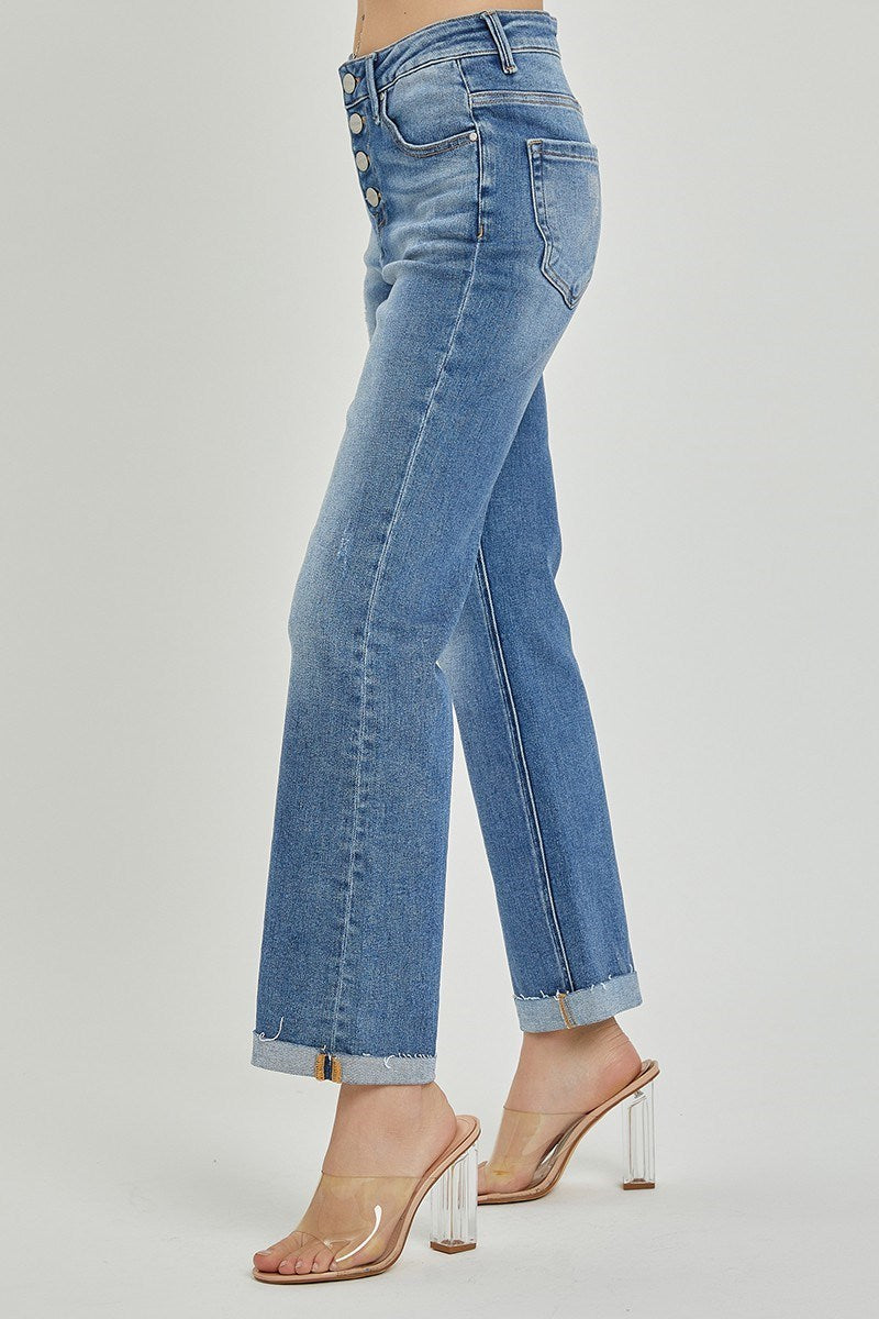 RISEN Jump Out Ankle Straight Jeans