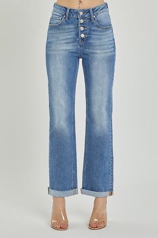 RISEN Jump Out Ankle Straight Jeans